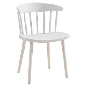 Windsor Dining Chair White PP Kitchen Cafe Comfortable