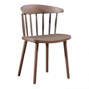 Windsor Dining Chair Brown PP Kitchen Cafe Comfortable