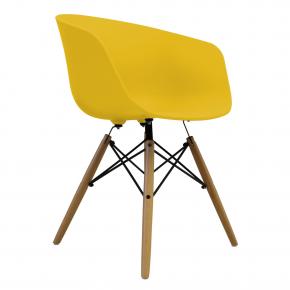 Vogue Armchair Natural Legs Yellow