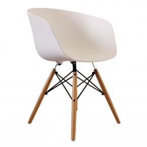 Vogue Armchair Natural Legs White