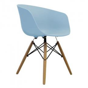 Vogue Armchair Natural Legs Light Blue