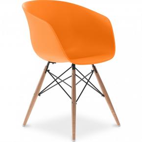 Vogue Armchair Natural Legs Orange