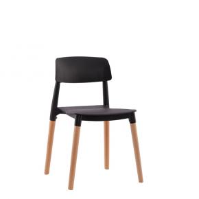 Polypropylene chair black kitchen bistro cafe dining restaurant 