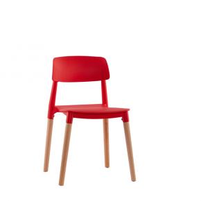 Polypropylene chair red kitchen bistro cafe dining restaurant 